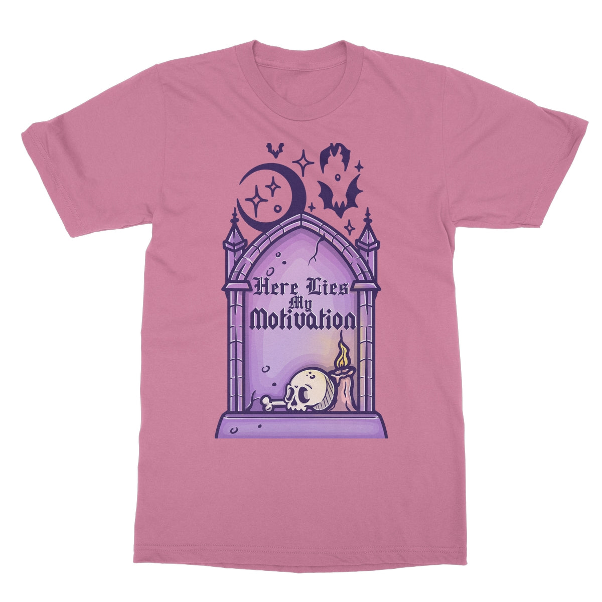 Here Lies my Motivation ,Softstyle T-Shirt