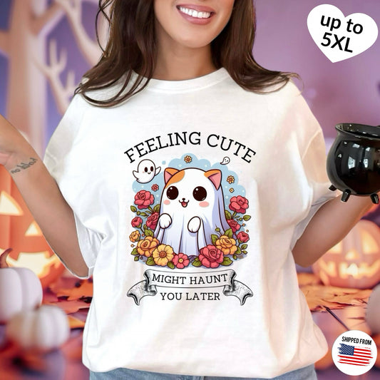 Feeling cute, might haunt you later, Softstyle T-Shirt, Halloween, kawaii, up to 5XL