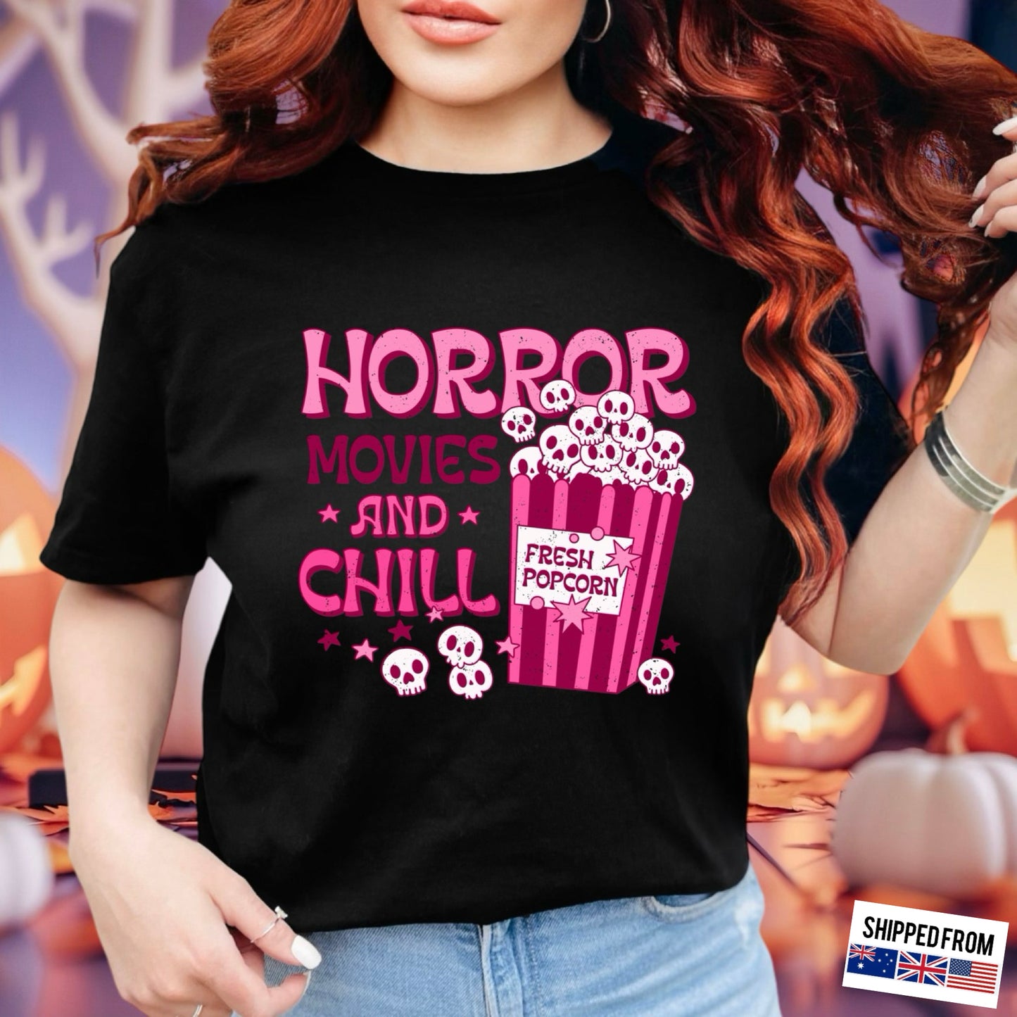 Horror movies and Chill, Halloween, Softstyle T-Shirt