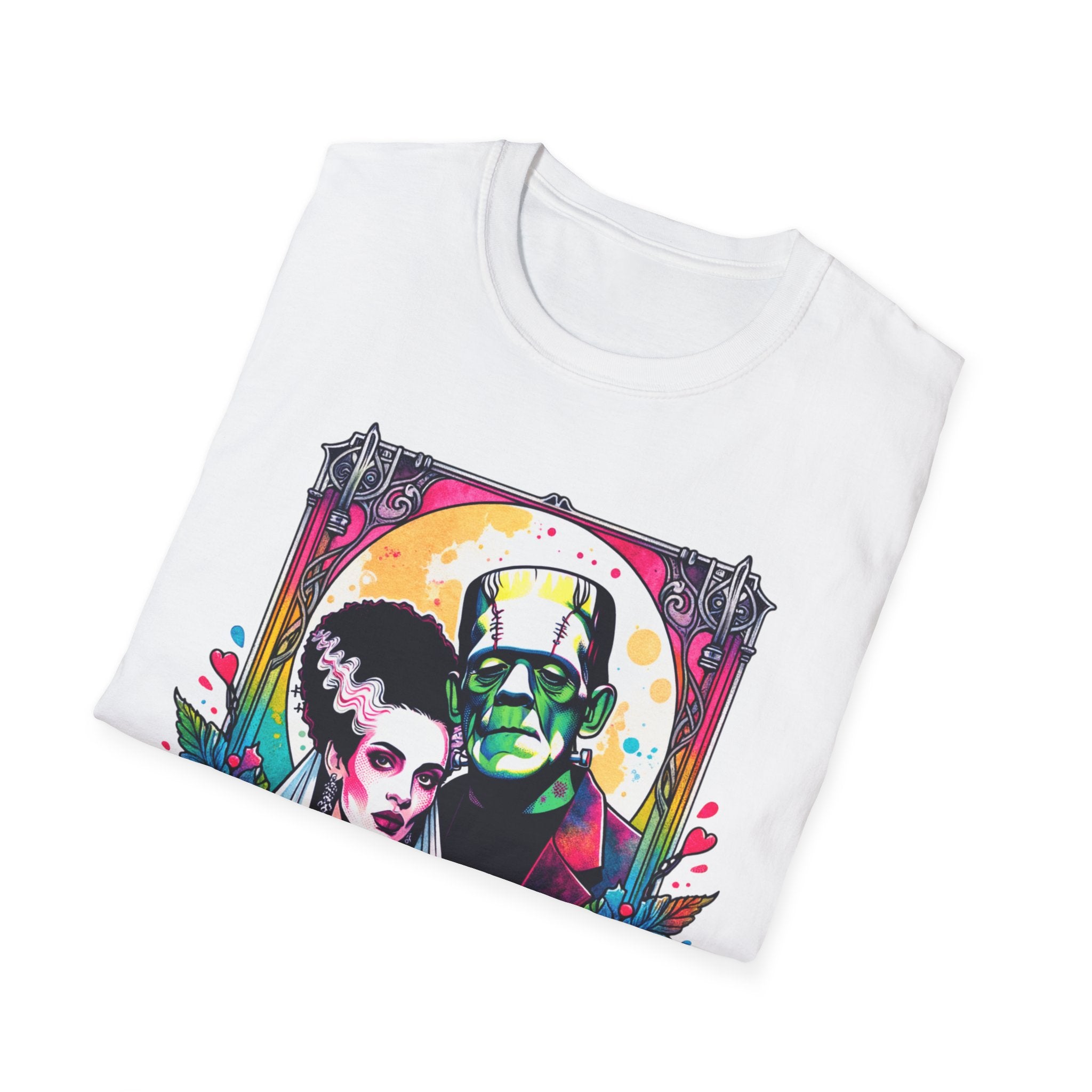 Frankenstein Tarot Card Softstyle T-Shirt, up to 5XL, Horror Movies, Halloween