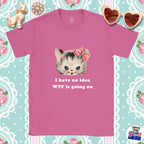Cute silly kitten T-shirt, retro kitsch, WTF, Sassy Cat Lover T-Shirt