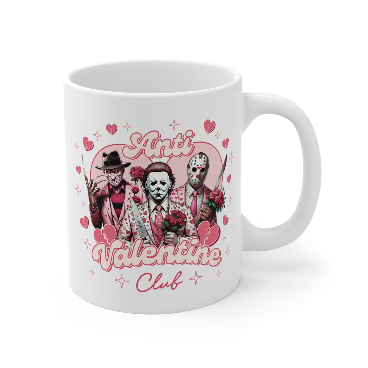 Anti Valentine Club Mug, Horror Movie, Halloween