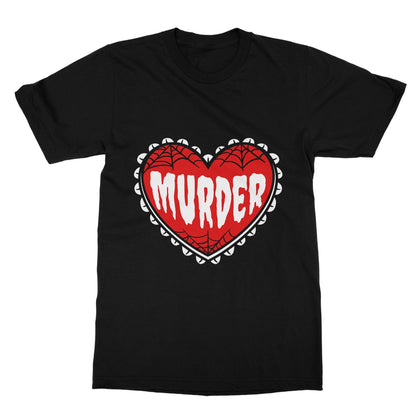 Murder, cute heart design, Softstyle T-Shirt