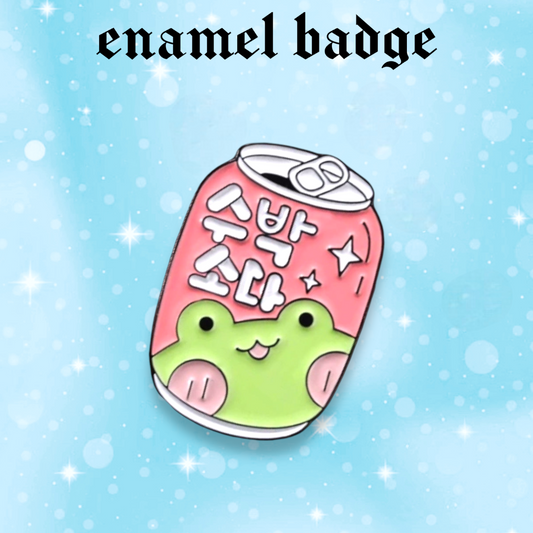 Cute Froggy Juice enamel pin badge, Strange Dollz Boudoir