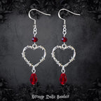 Gothic earrings, barbed wire earrings, Strange Dollz Boudoir
