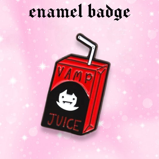 Vampire Juice enamel pin badge, Halloween goth, Strange Dollz Boudoir