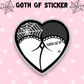 Goth GF Sticker, Spooky cute sticker,  Halloween, Strange Dollz Boudoir