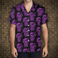 Demon Tiki Cocktail Hawaiian Shirt, Purple Spooky Summer Shirt