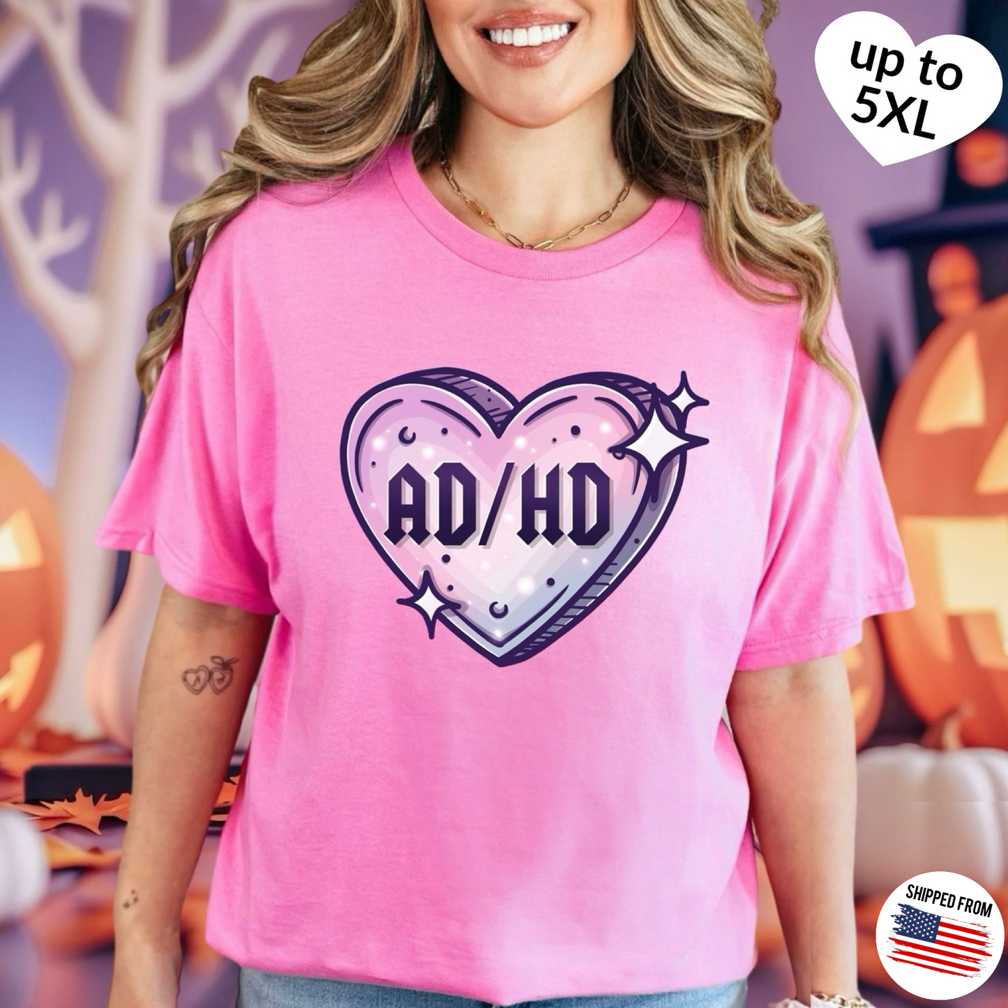 ADHD T-Shirt, up to 5XL, mental health