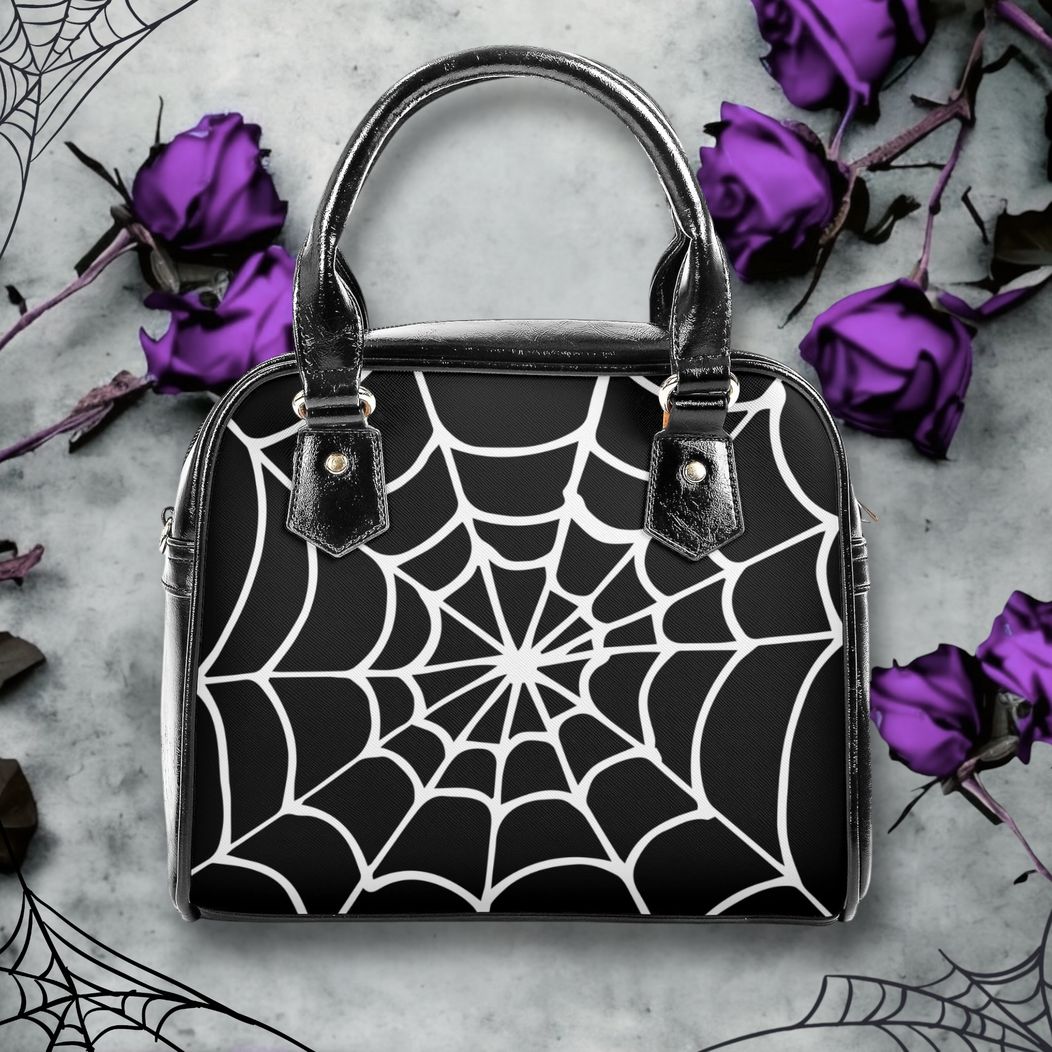 Gothic spiderweb handbag