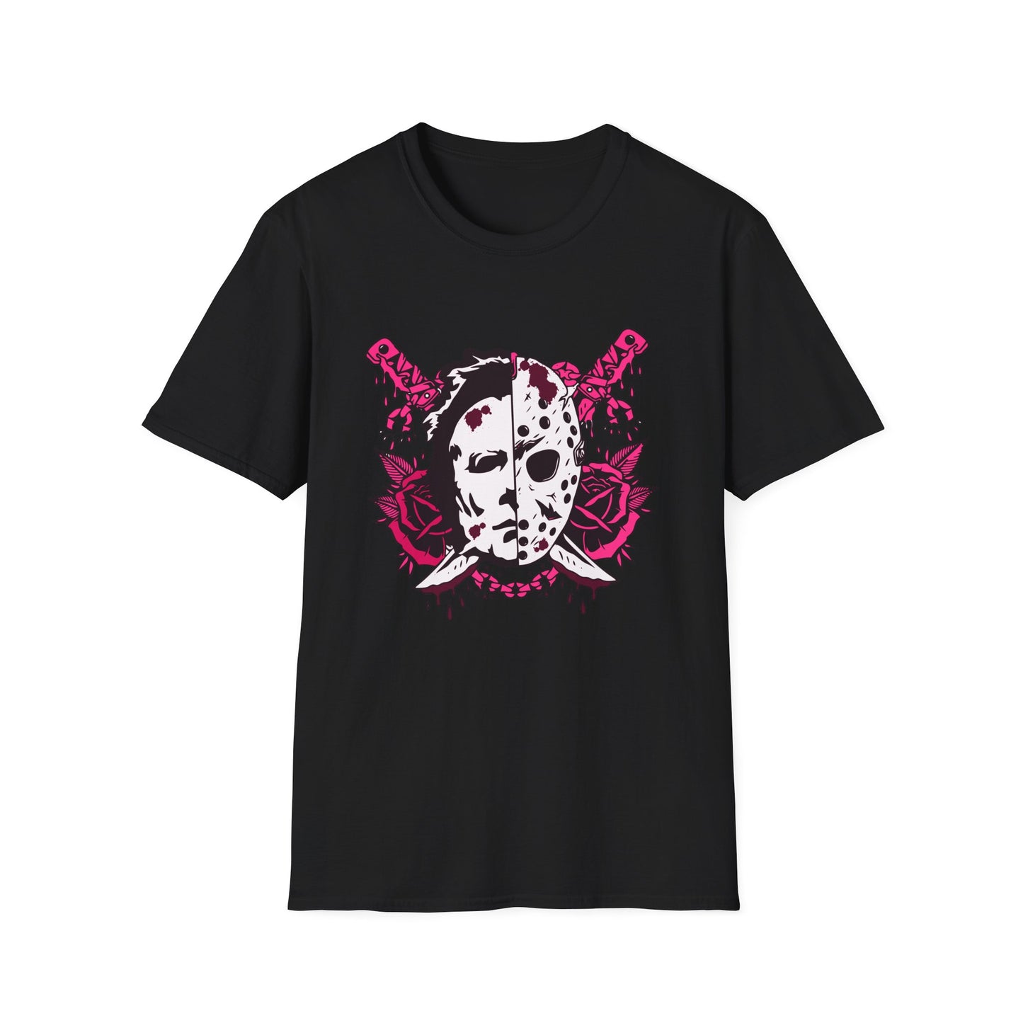 Pink Horror Movies, Halloween, Softstyle T-Shirt