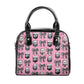 Coquette Horror Movies Pink Vegan Leather Handbag