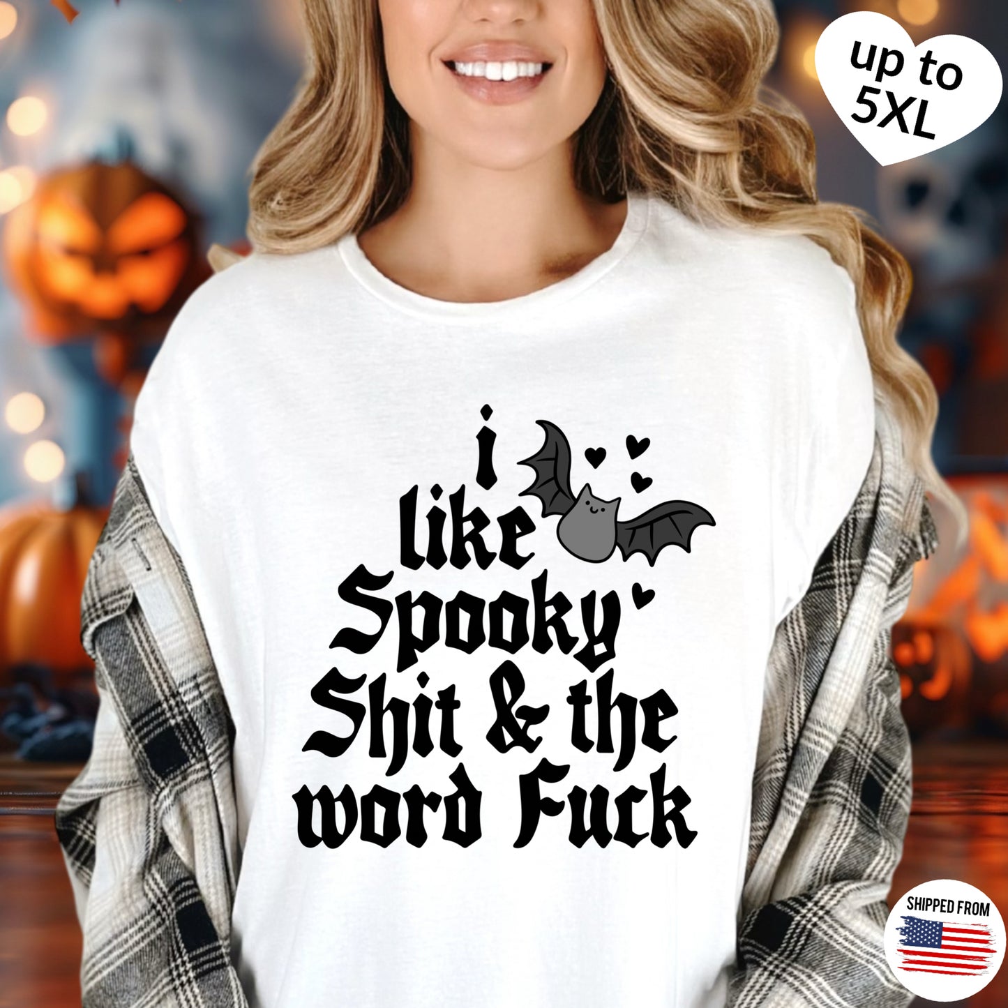 I like spooky sh*t, Softstyle T-Shirt, up to 5XL, Halloween