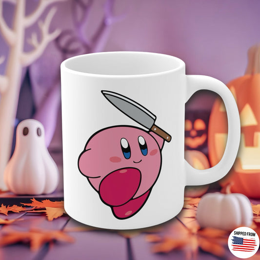 Kirby with knife Mug