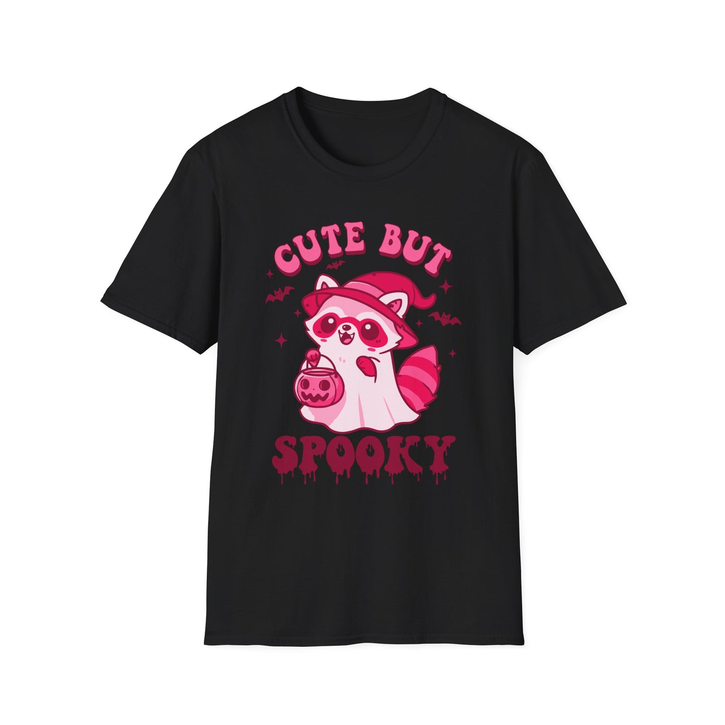 Cute but Spooky, Halloween Softstyle T-Shirt, cute racoon