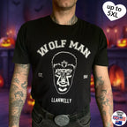 Wolf Man Retro College T-shirt, up to 5XL, Horror movies, werewolf