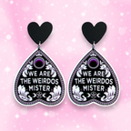 We are the Weirdos earrings, 925 sterling silver, Ouija Board, Strange Dollz Boudoir