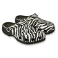 Zebra Print EVA Foam Clogs for Comfortable & Fun Footwear, Garden Shoes, Casual Slippers, Trendy Summer Footwear