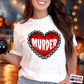 Murder, cute heart design, Softstyle T-Shirt