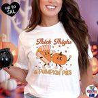 Thick Thighs and Pumpkin Pies,  Softstyle T-Shirt, up to 5XL