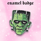 Frankenstein enamel pin badge, Halloween goth, Strange Dollz Boudoir