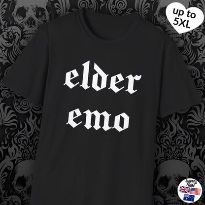 Elder Emo Softstyle T-Shirt, gothic, Halloween, up to 5XL