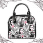 Horror Movies Vegan Leather Handbag, pink tarot cards