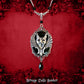 Vampire necklace, gothic cameo necklace, Strange Dollz Boudoir