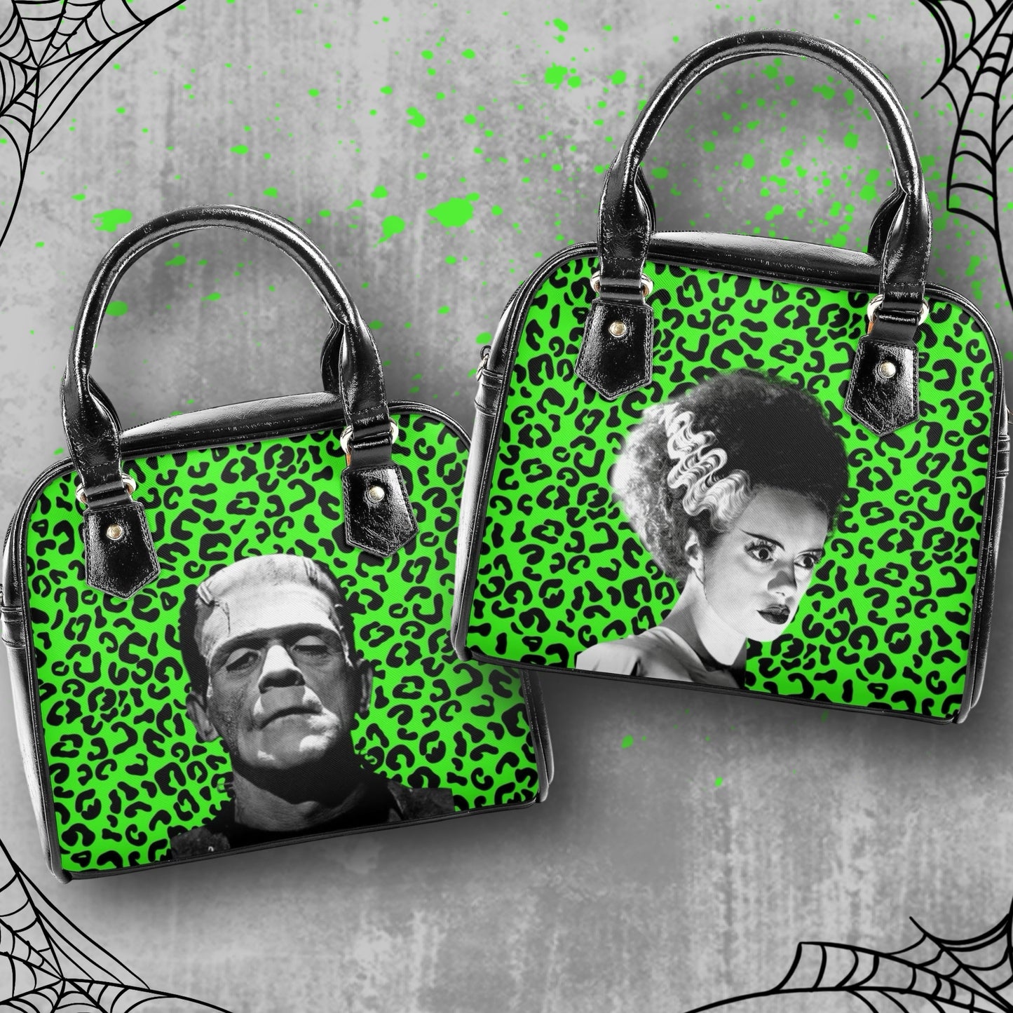 Frankenstein Vegan Leather Gothic Handbag,Horror Movie, Halloween