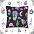 Spooky Vibes Square Pillowcase, Halloween, Pastel Goth