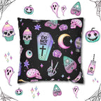 Spooky Vibes Square Pillowcase, Halloween, Pastel Goth