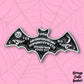 Ouija Bat enamel pin badge, Halloween, Strange Dollz Boudoir