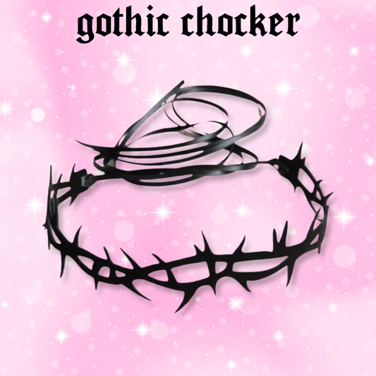 Gothic Velvet Thorn Choker, Strange Dollz Boudoir