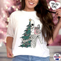 Sorta Merry Sorta Scary, Christmas T-shirt, up to 5XL, spooky skeleton