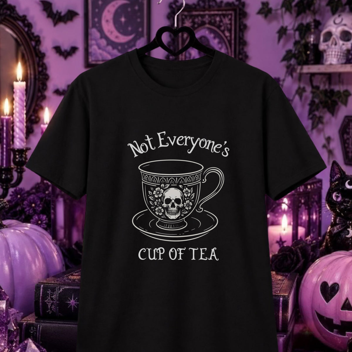 Not everyone’s cup of tea, Goth Softstyle T-Shirt, up to 5XL, Halloween, spooky