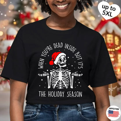 Dead inside Christmas tshirt