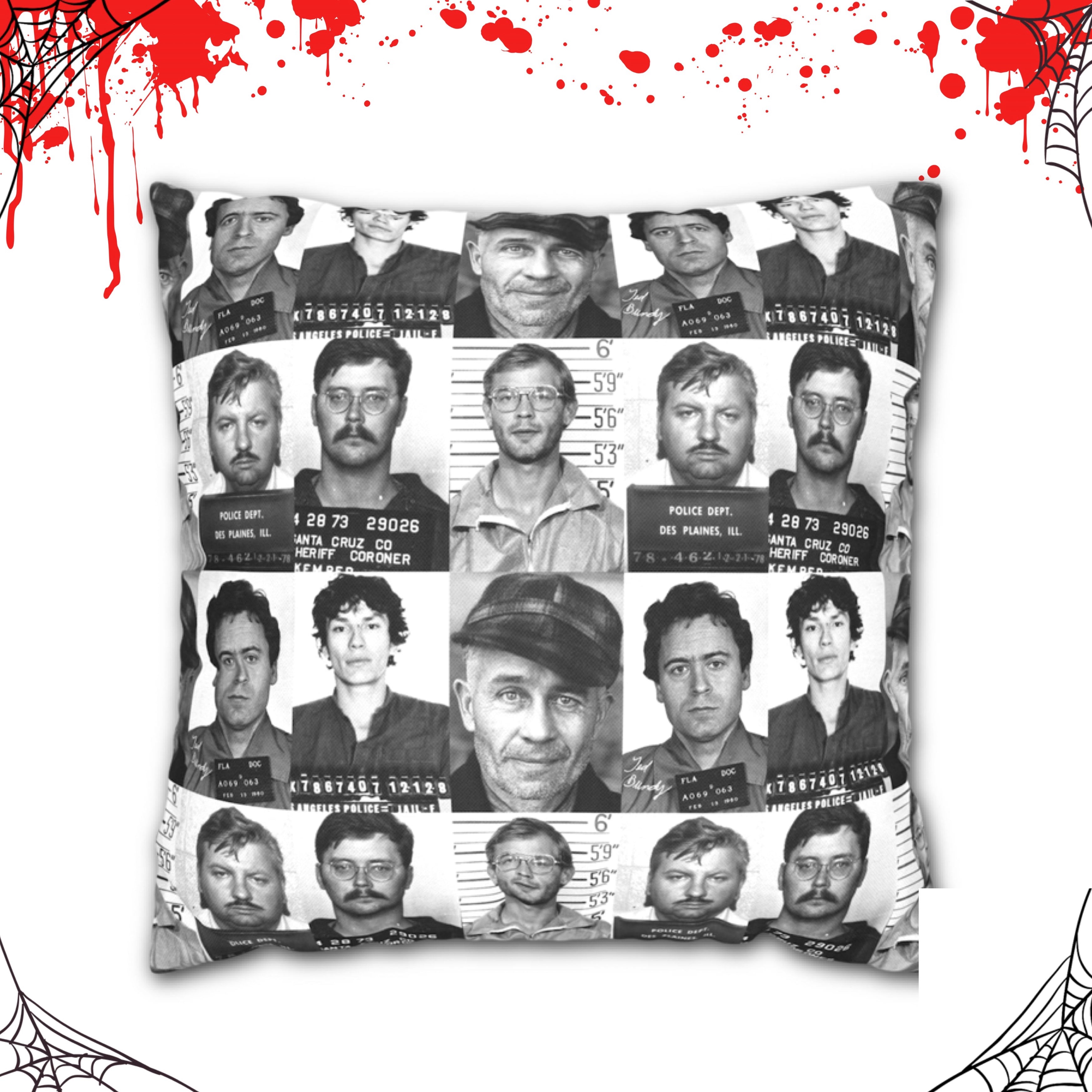 Serial Killer Square Pillowcase, Halloween, Horror