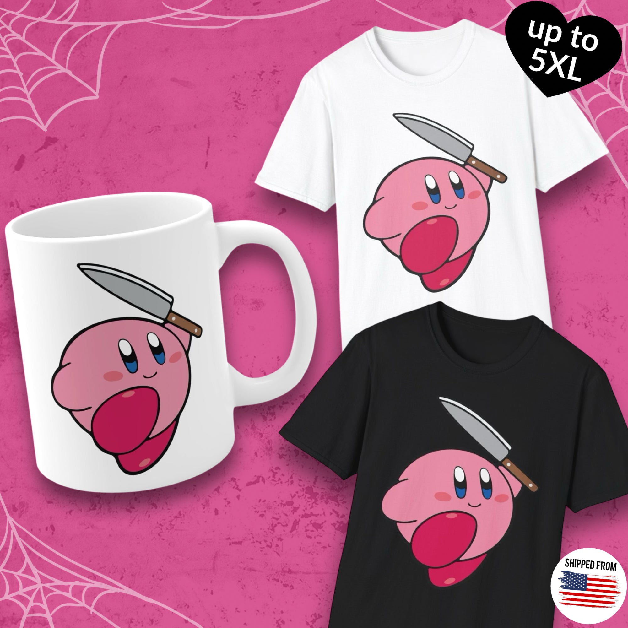 Kirby with knife Mug