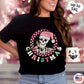 Pink Skeleton Christmas T-shirt, up to 5XL, spooky cute