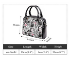 Horror Movies Vegan Leather Handbag, PINK tarot cards