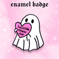 Invisible illness badge, kawaii goth