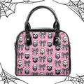 Coquette Horror Movies Pink Vegan Leather Handbag