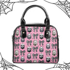 Coquette Horror Movies Pink Vegan Leather Handbag