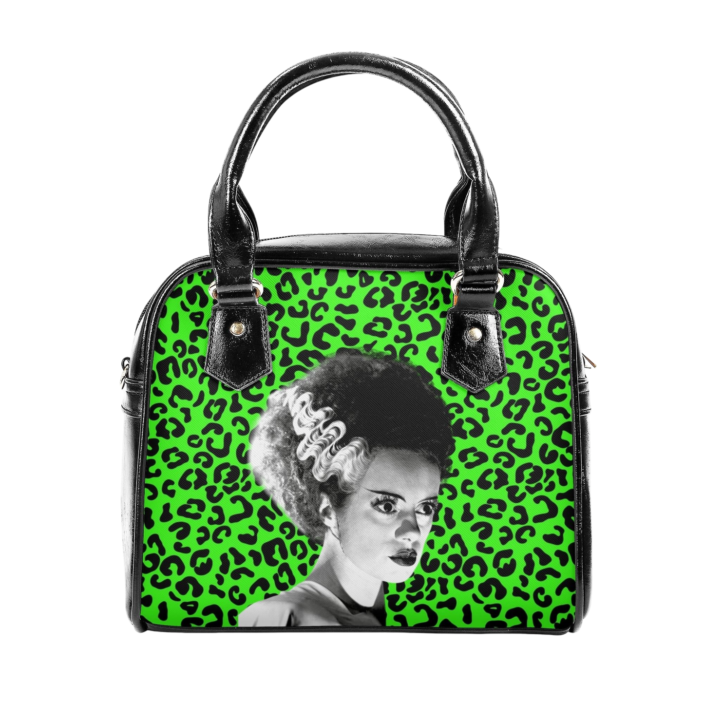 Bride of Frankenstein Vegan Leather Gothic Handbag, Horror Movie, Halloween