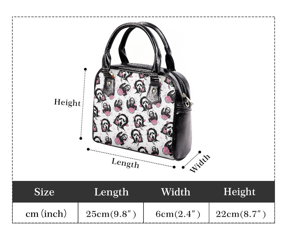 Ghostface Vegan Leather Gothic Handbag, Scream, Horror Movie