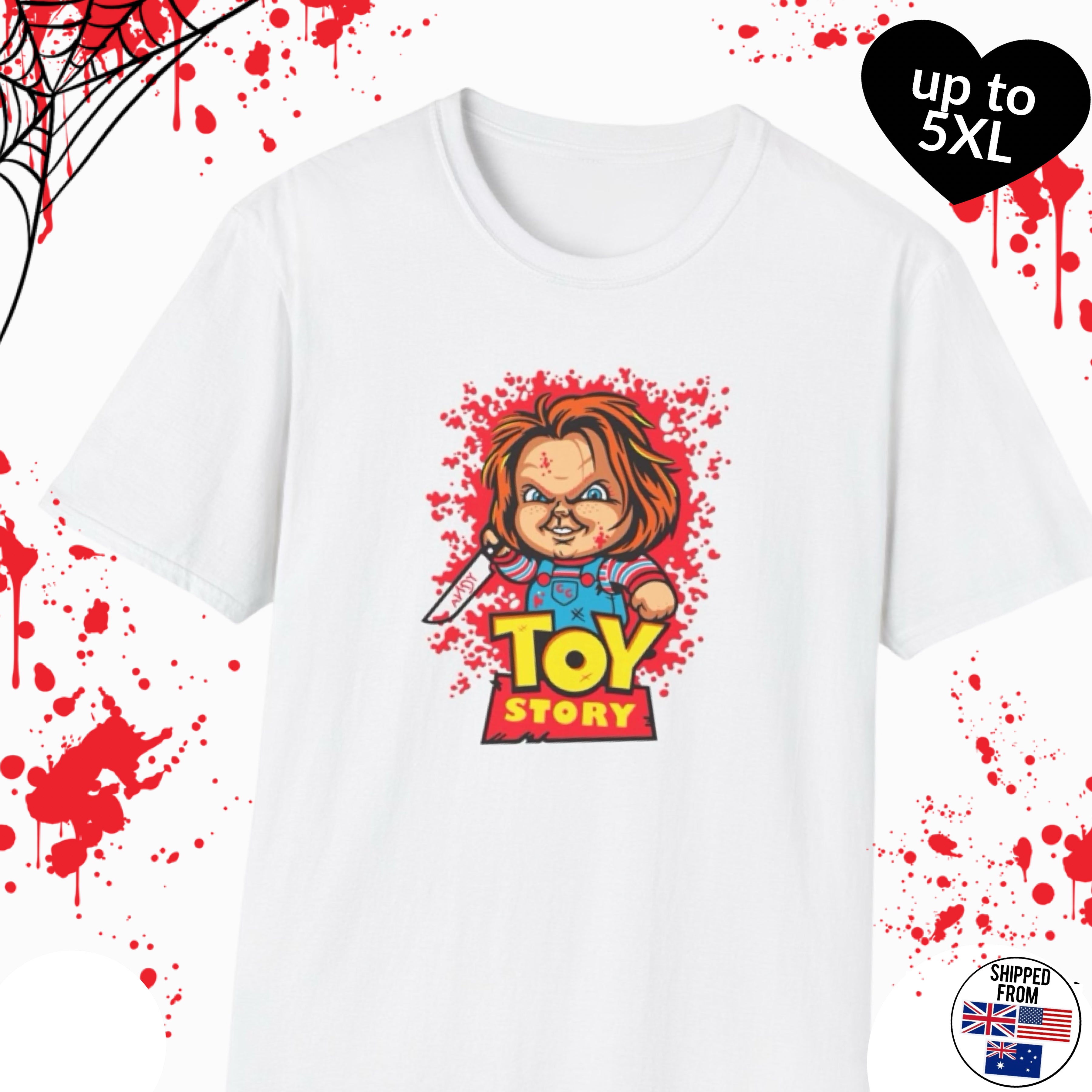 Chucky horror movie tshirt 