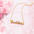 Goddess necklace, 18k gold plated 