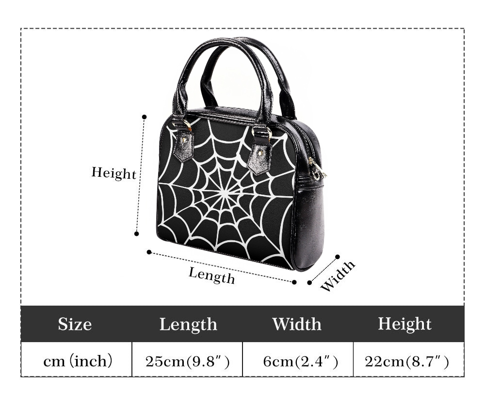 Spiderweb vegan leather gothic Handbag, Halloween