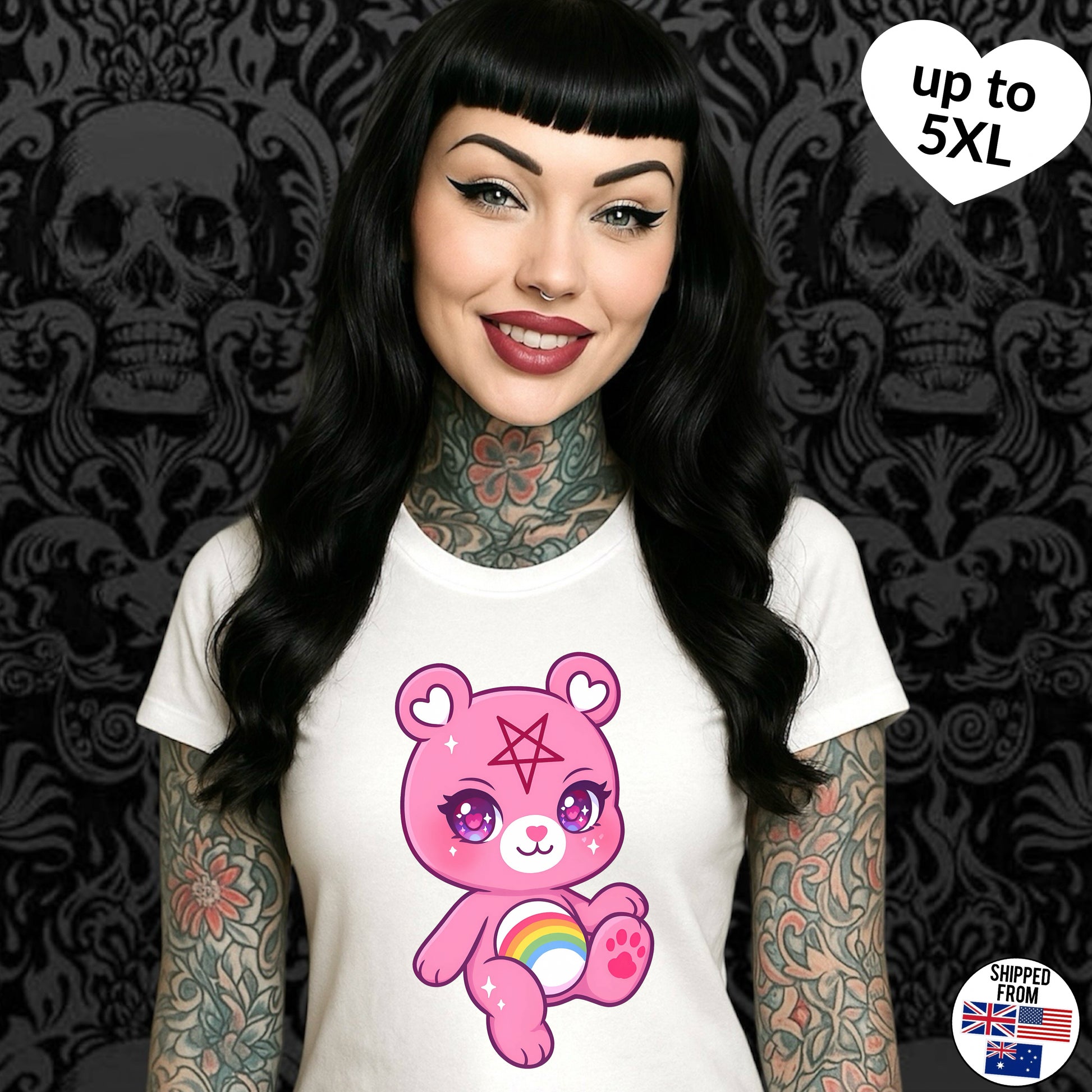 Cute Satanic Bear Tshirt 