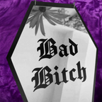 Goth Coffin Mirror, Bad B*tch, Halloween decor